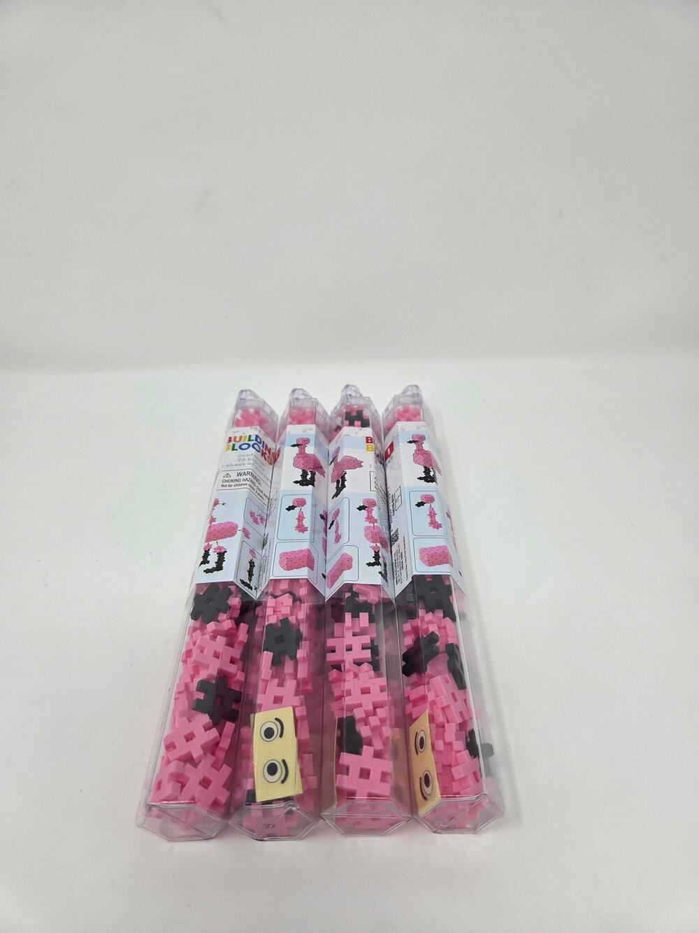 Flamingo Pink & Black Hashtag Building Blocks 4